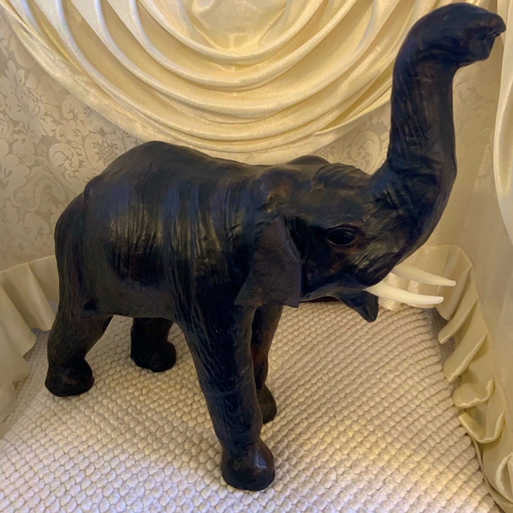 LEATHER WRAPPED ELEPHANT